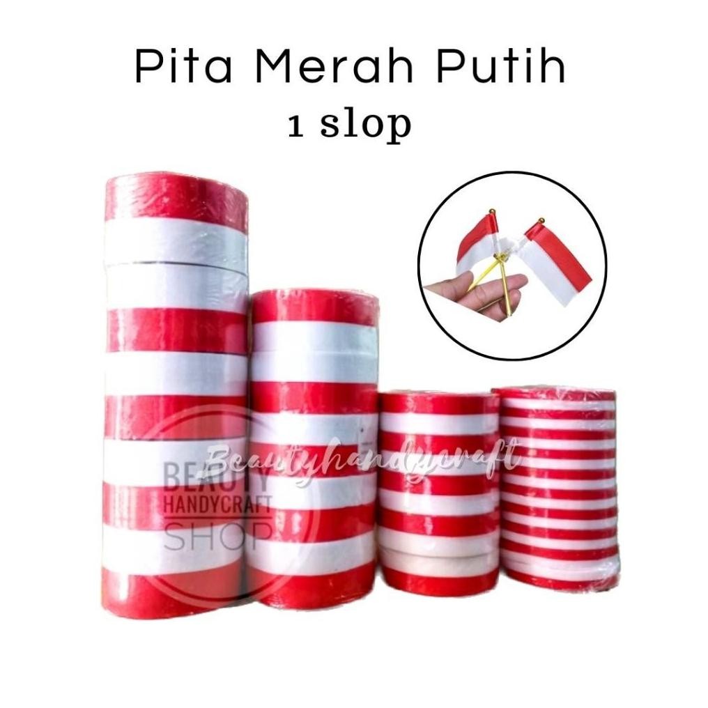 

1 SLOP Pita Bendera Merah Putih Pita Kado untuk Agustusan Momen Kemerdekaan Indonesia Nugi