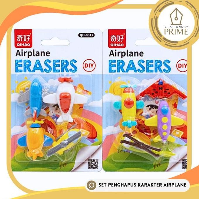 

Set Penghapus Karakter Astronot Mermaid Pesawat Ice Cream Diy Sensory Play Qihao (1 Set Isi 4 Pcs)