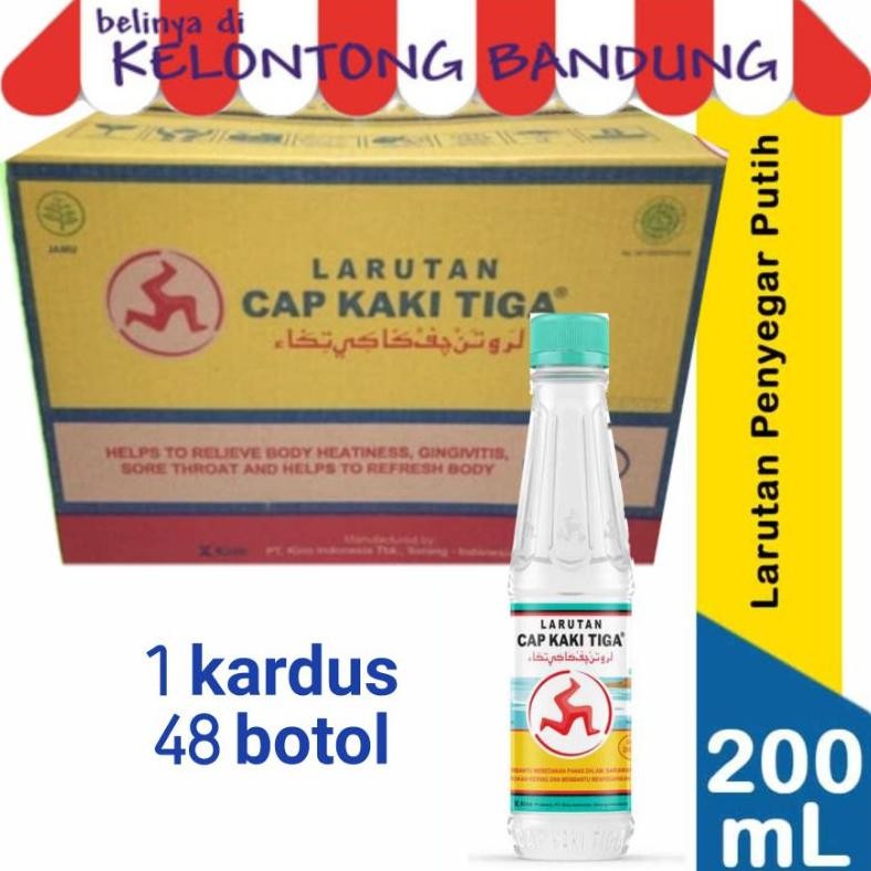 

Larutan Penyegar Cap Kaki Tiga Botol 200 ml / 500 ml per dus / box / karton Nugi