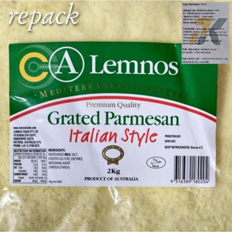 

lemnos parmesan / keju parmesan lemnos 100gr / keju parut / italian style Nugi