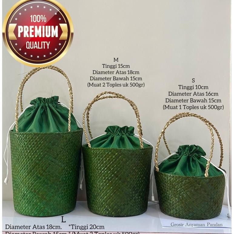 

Tas Parcel Pandan EMBER POLOS GG RARA Tas Hampers Imlek Tas Goodiebag Lebaran Nugi