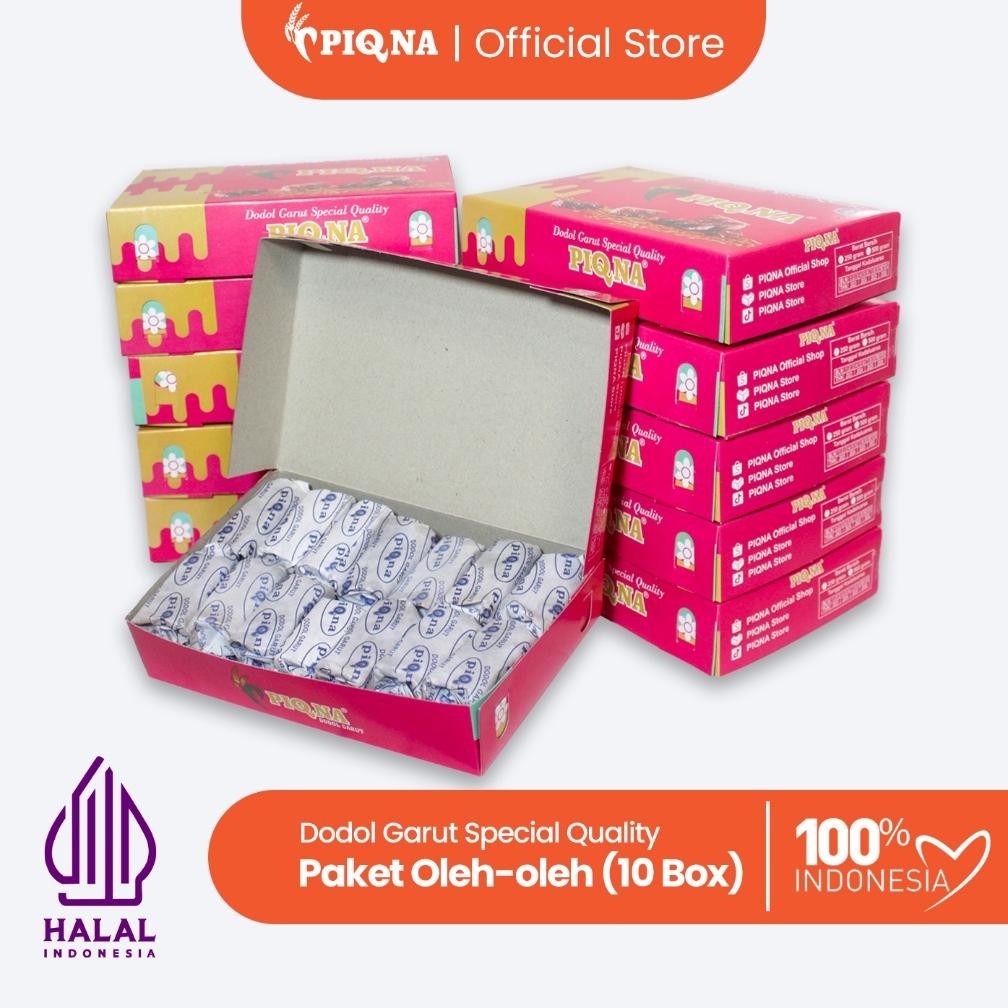 

Dodol Garut PIQNA Paket Oleh - Oleh | Dodol Garut Special Quality Isi 10 Box Nugi