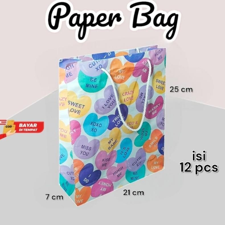 

Paper Bag Kado Ulang Tahun Lusinan Isi 12 Pcs Ukuran 21725 Cm Nugi