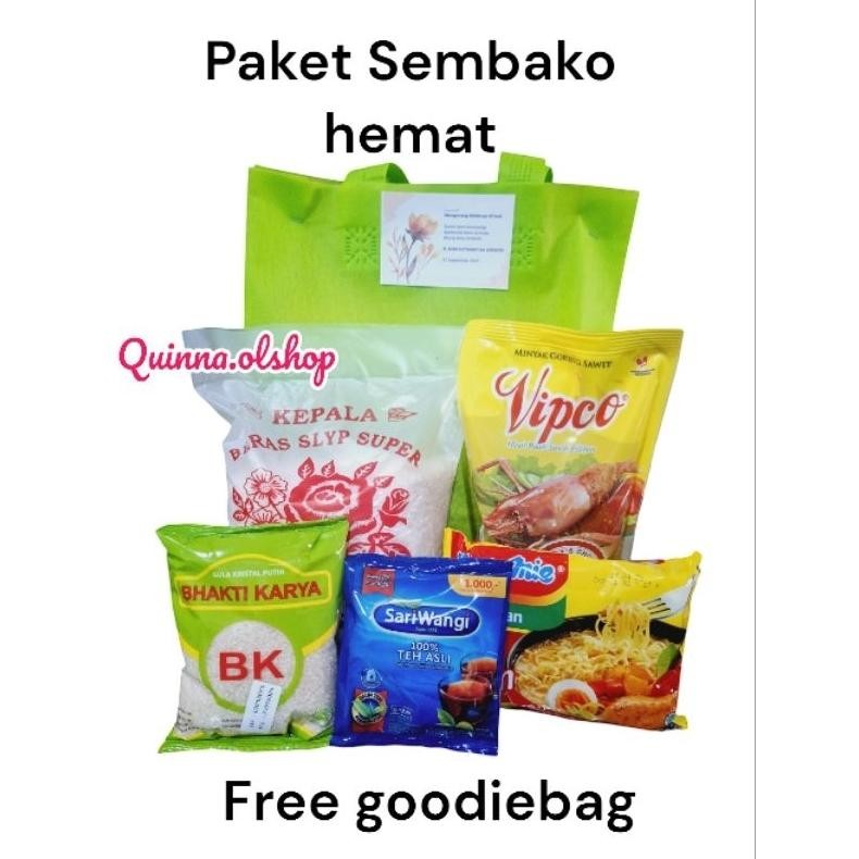 

Ready..Paket Sembako Hemat utk berbagi, syukuran, bingkisan... dlll. Free goodiebag Nugi