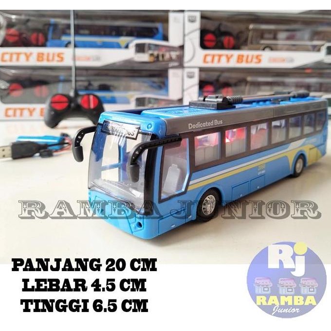 PROMO Mobil Bus RC Mainan Remote Control City Bus Batrai CAS MURAH