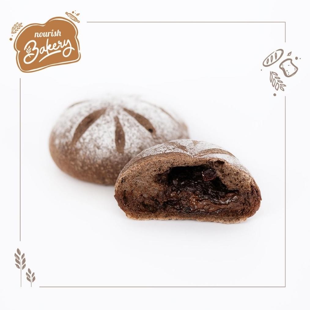 

Double Choco Cranberry - 100% Sourdough Soft Bread dengan isian coklat Nugi