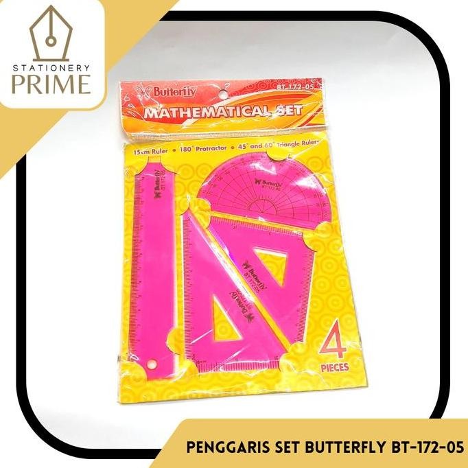 

Penggaris Butterfly Mathematical Set Bt-172-05/ Set Penggaris Segitiga