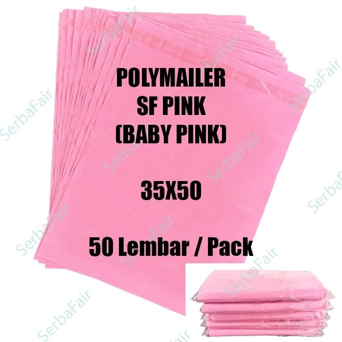 

Polymailer SF Baby Pink 35X50 / Poly Color Lem Seal Baby Pink / ISI 50 Lembar Nugi
