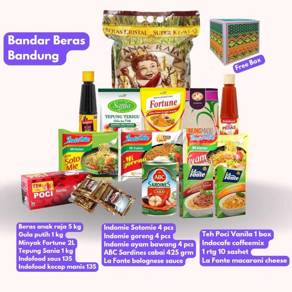 

Paket Sembako Lengkap Free Box ( Untuk Hadiah & Hampers ) Nugi