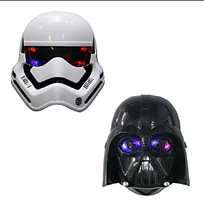 Promo Mainan Topeng LED Starwars Darth Vader Storm Strooper Mask Super Hero Bisa Nyala Nugi
