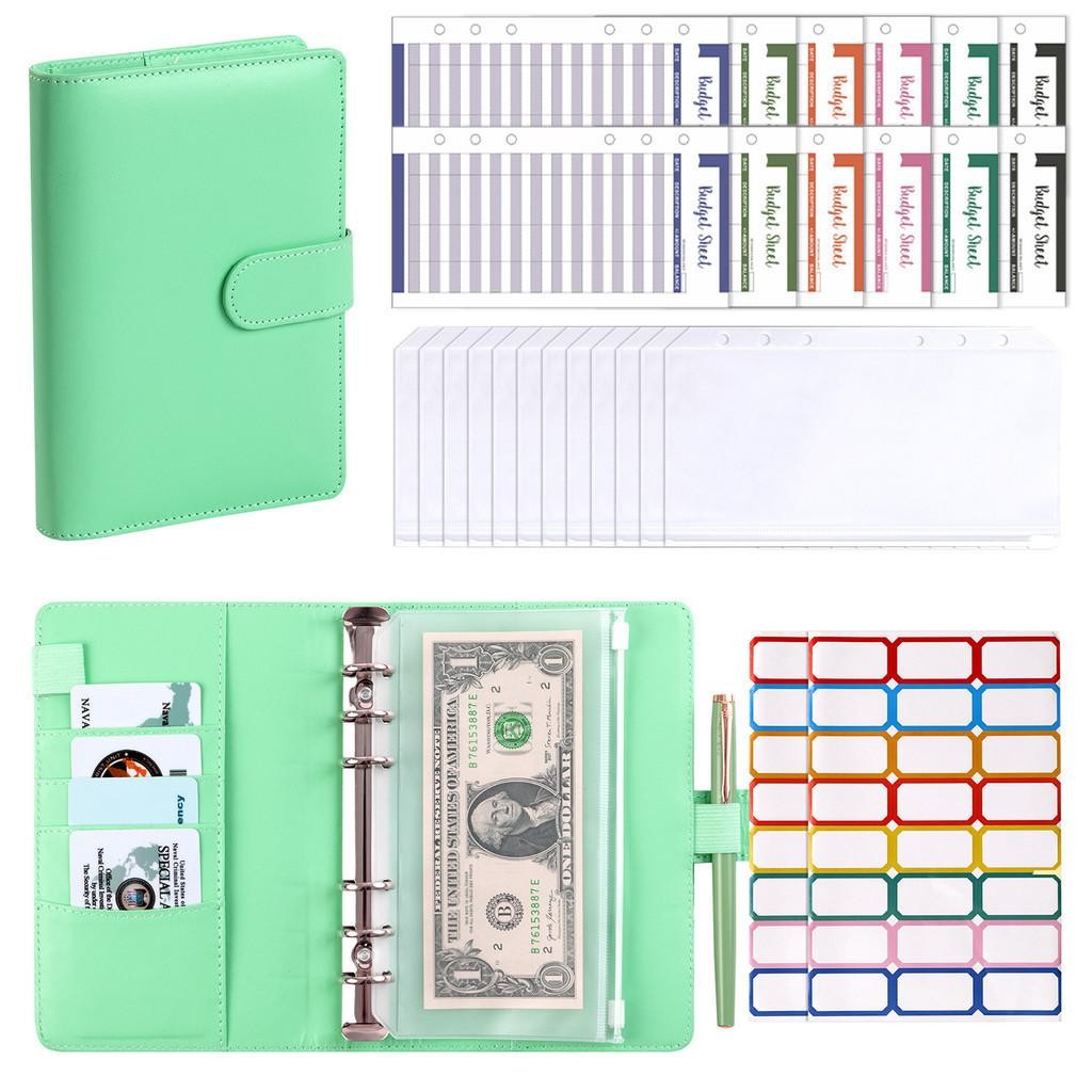 

ReadyA6 Daun Longgar Macaroon Pu Buku Catatan Kulit Buku Catatan Keuangan Keuangan Keluarga Buku Tabungan Uang Saku Zip