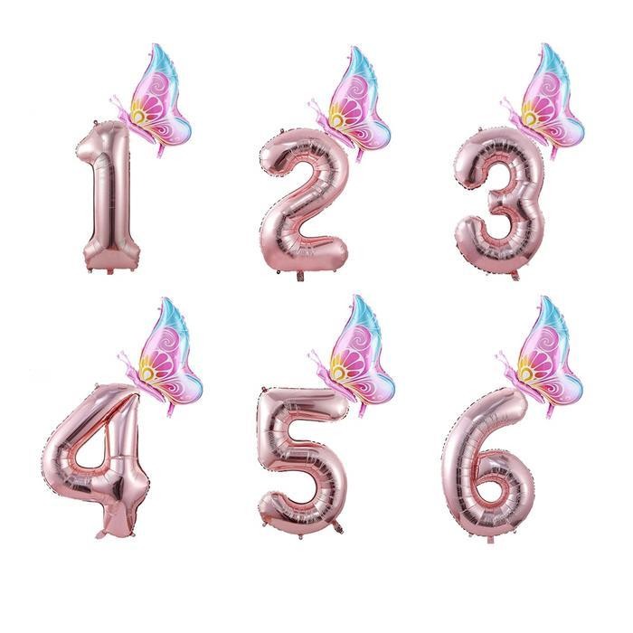 3D Balon Foil Kupu-Kupu Besar Yang Lucu Balon Warna Pink Balon Macaron Untuk Perlengkapan Dekorasi P