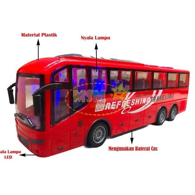 ( Ada Lampu ) Msm Mainan Anak Mobil Remote Control Rc Bus