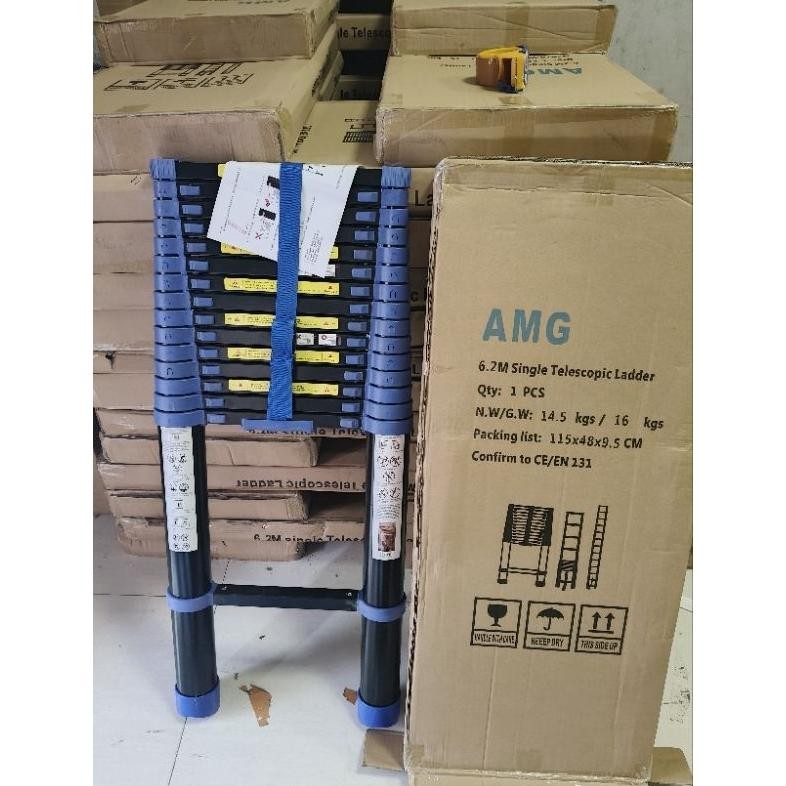 Terlaris Tangga Teleskopik 6,2 Meter Aluminium Ringan & Praktis