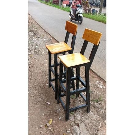 KURSI BAR/KURSI CAFE/KURSI TINGGI 80CM JATI BELANDA