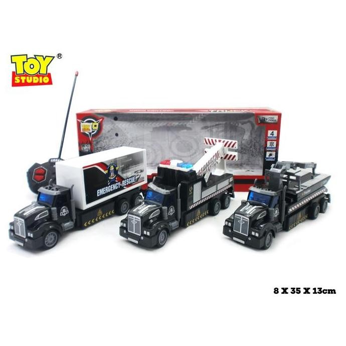 Mainan Anak Mobil RC (Remote Control) Police Truck 4FC With Light