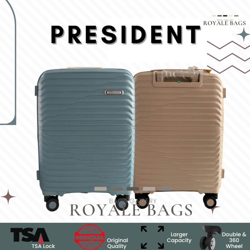 Terlaris President Series Tas Koper 20 Inch Original / Koper 24 Inch Fiber Resleting Tsa Lock - Expa