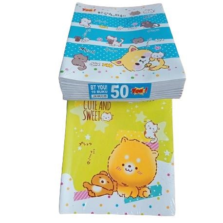

Big Sale - 1 Pack / 10 Pcs Buku Tulis Murah Isi 50 Lembar YOU By Kiky .,