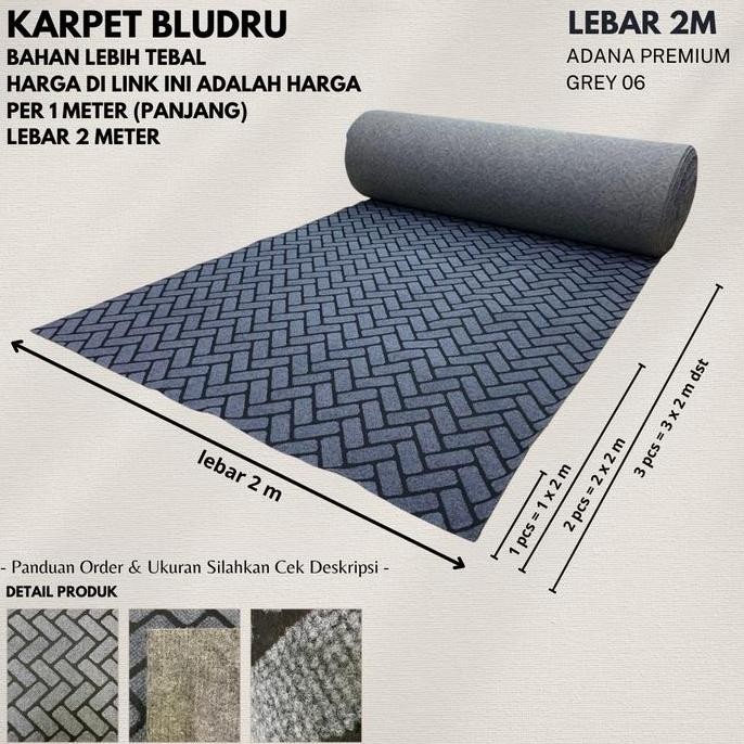 Karpet Bludru ADANA PREMIUM 1x2 meter KARPET METERAN TEBAL