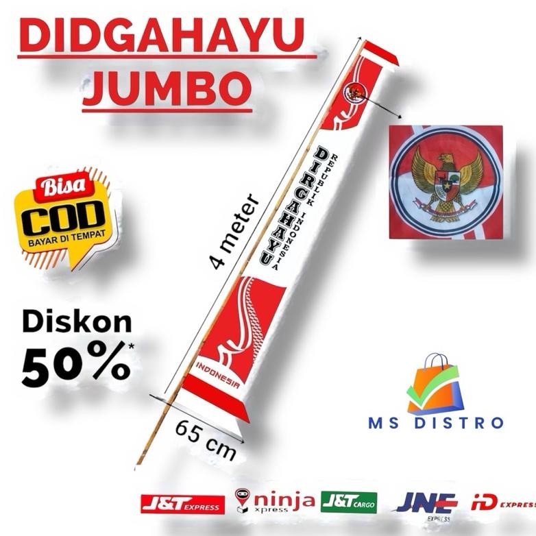 Umbul Umbul Dirgahayu Jumbo Ukuran 4 Meter Stok