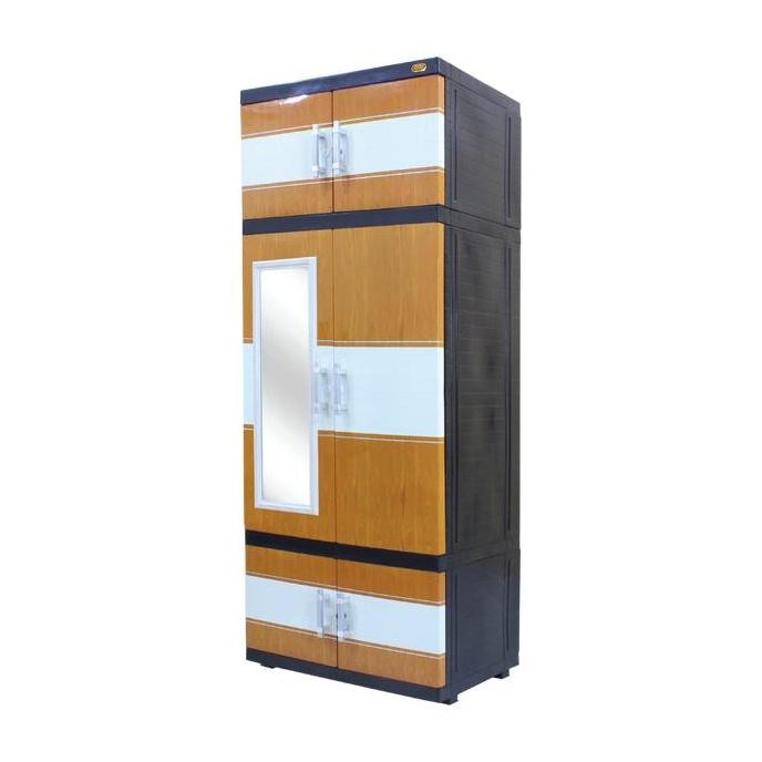 NAIBA - LEMARI MSC NAIBA FIT GANTUNG JUMBO EBONY MIRROR plastik furniture  Asli