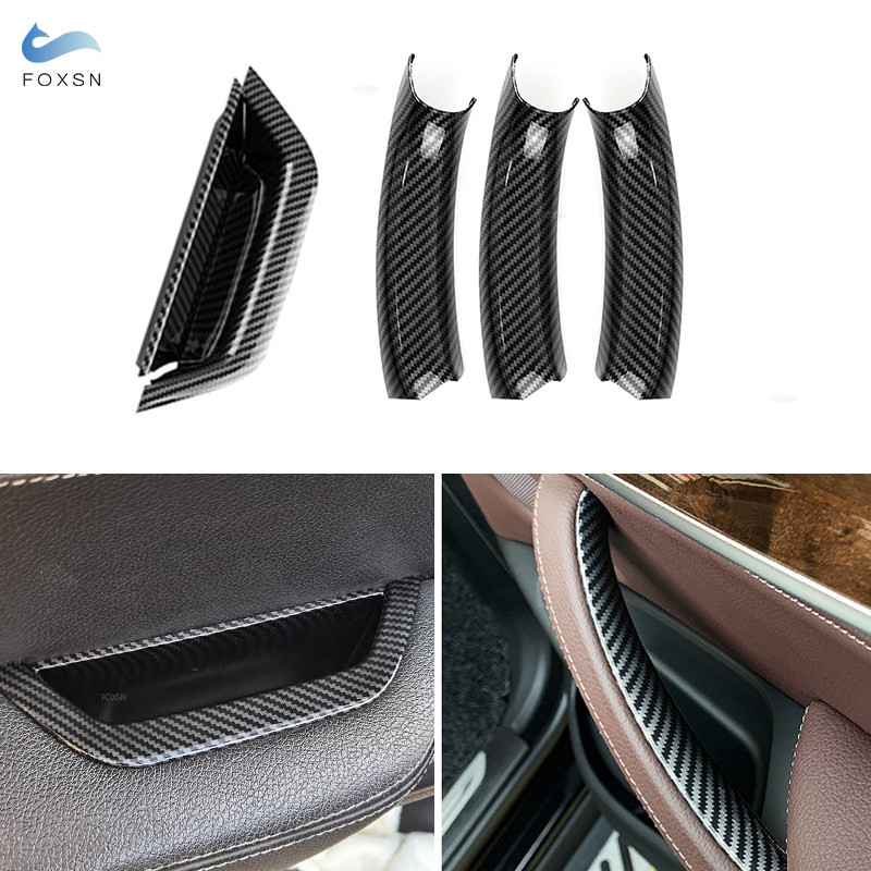 

Pegangan Pintu Interior Mobil Panel Tarik Trim Penutup Pegangan Dalam untuk BMW X3 X4 F25 F26 2010 2