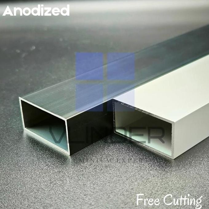 Hollow Aluminium 40 mm x 20 mm, t. 1.2 mm