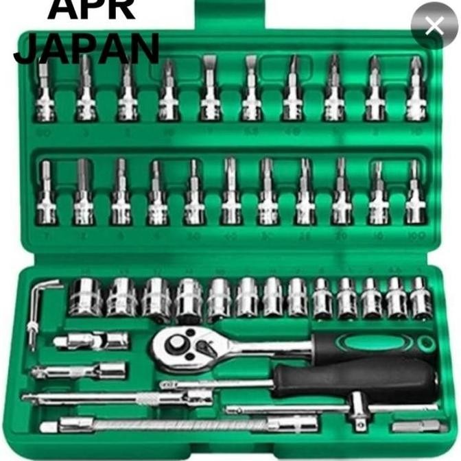 PROMO TEKIRO kunci shock set APR JAPAN kunci sok 46pcs kunci socket