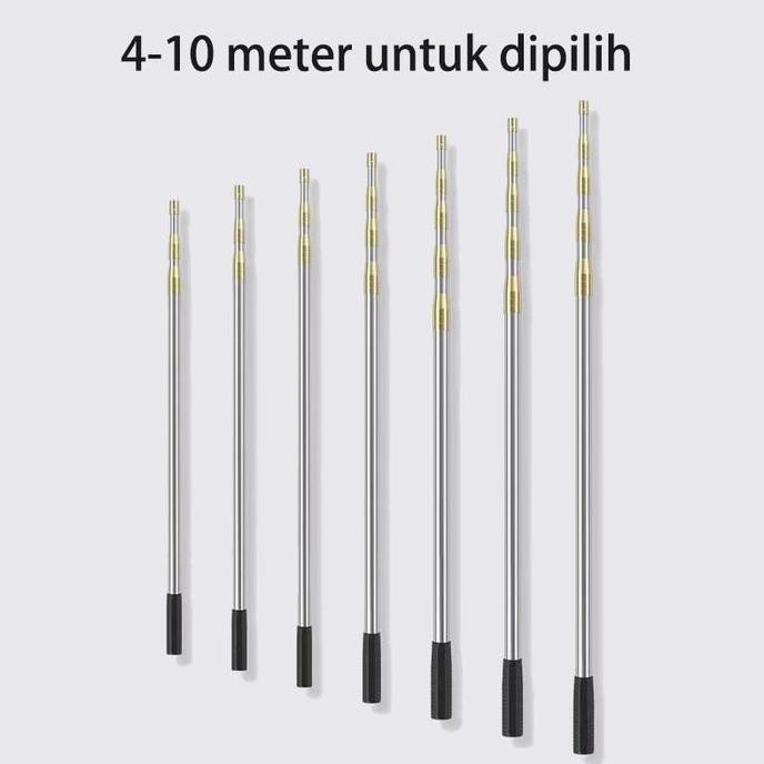 10m Tiang Teleskopik Batang picking buah / Besi tahan karat Tongkat teleskopik Pemetik Buah/ Gergaji