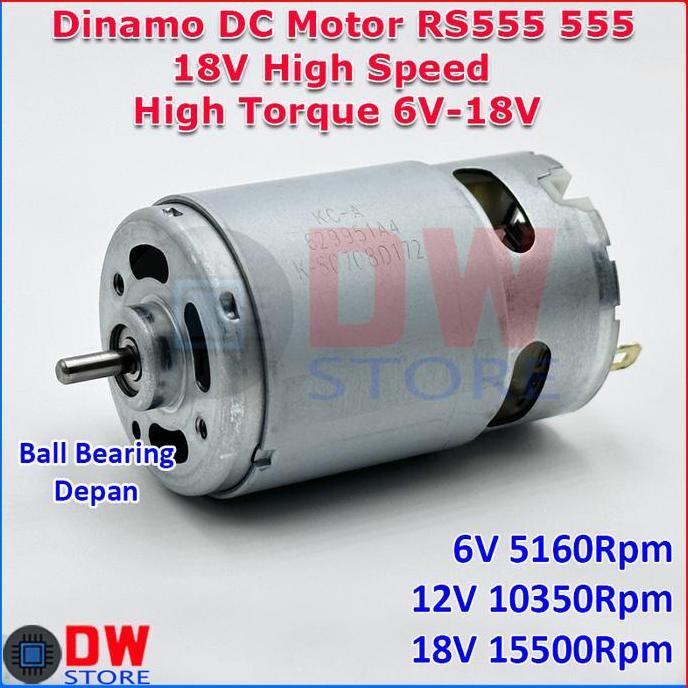 Dinamo Motor Obeng Bor Baterai Cordless RS555 555 RS-550 DC 18V 6V-18V
