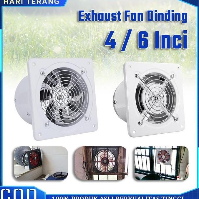 4/6/8/10 Inch Kipas Exhaust Ventilasi Dinding / Exhaust Fan Dinding / Booster Fan / Wall Duct Fan Ki