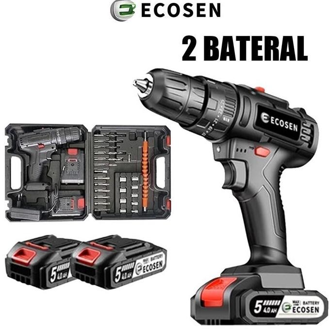 ECOSEN Bor Listrik Mesin Bor Baterai Tangan Cordless Drill Battery Cordless Electric Drill bor bor  