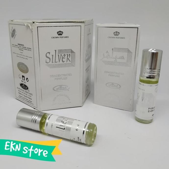 Parfume Al Rehab Silver 6 Botol Parfum Al-rehab Minyak Wangi Grosir