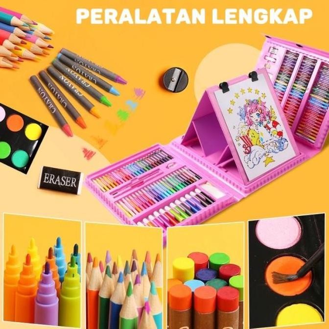 

ready Alat Lukis Set 208 Pcs Alat Menggambar Melukis Anak-anak Art