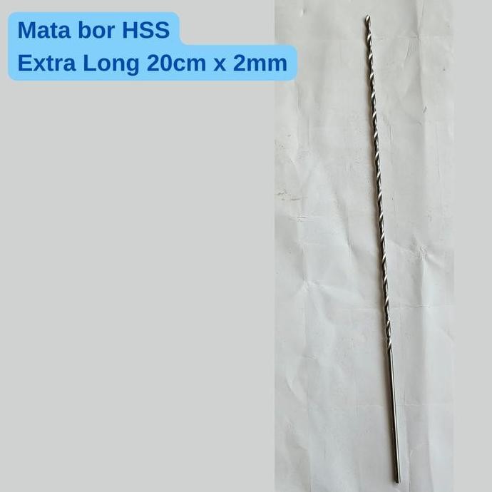 Mata bor HSS kayu besi 2mm panjang 20 cm