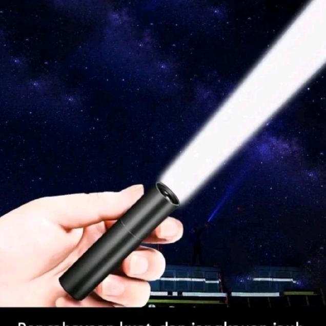 Senter Led Terang Senter Saku Senter Mini Charger Portabel Anti Air