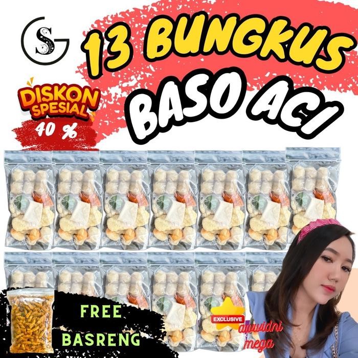 

New [AWWIDNI.MEGA EXCLUSIVE] PAKET BASO ACI 13 BUNGKUS EKONOMIS HOTPOT INSTAN Food Kaldu Pedas Kuah