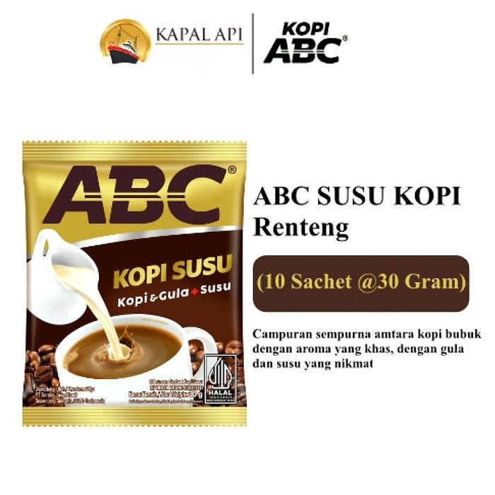 

New Kopi ABC Susu - Kopi 3 in 1 (Kopi + Gula + Susu) - 10 sachet