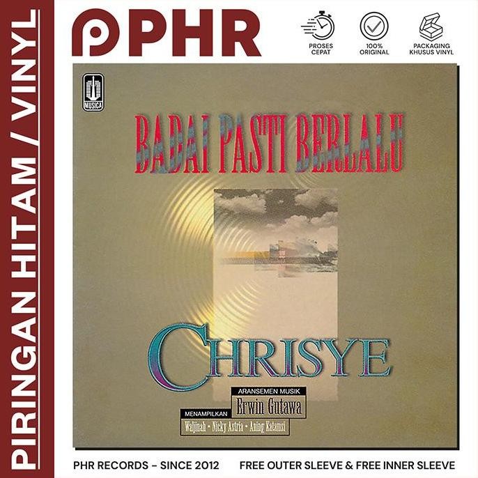 VINYL CHRISYE - BADAI PASTI BERLALU [PIRINGAN HITAM/LP/PH] ORIGINAL DAN TERPERCAYA