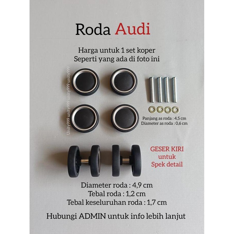 Roda Koper Pengganti Double Wheel Roda Koper Roda Replacement Rodaaudi
