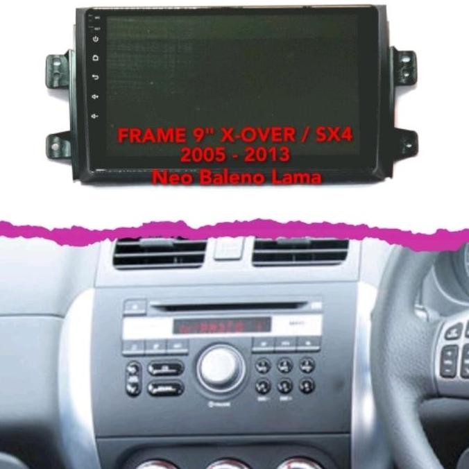 Diskon Frame Headunit 9Inch Suzuki X-Over/Sx4/Neo Baleno Lama Tahun 2005-2013