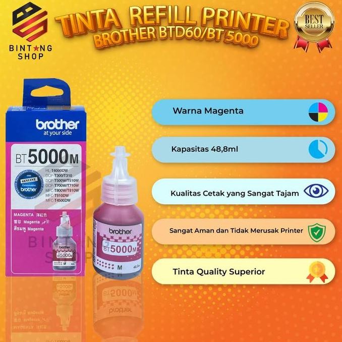 1 SET 4 PCS Tinta Brother BTD60BK BT5000 Tinta Printer DCP T310 T510W murah