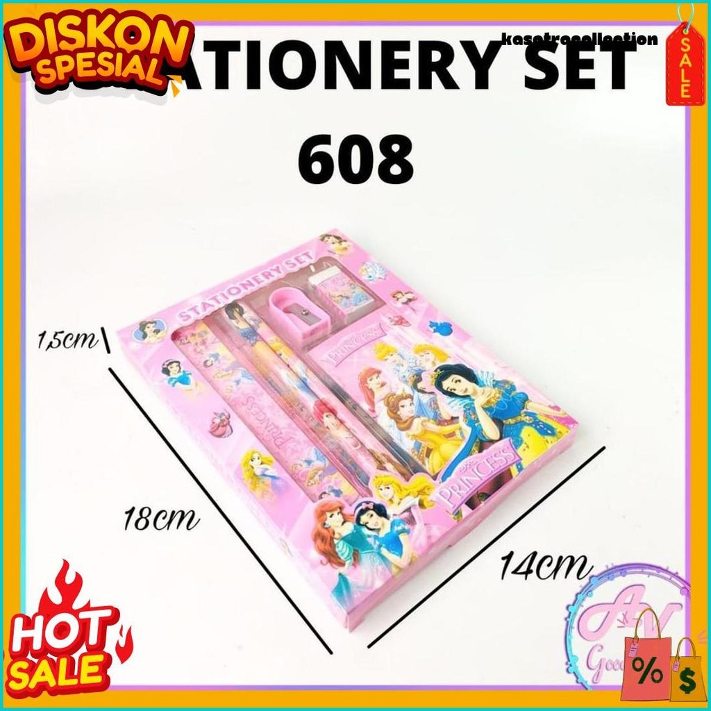 

Stationery Set / Set Alat Tulis / Paket Alat Tulis 6In1 / Stationery Set 6In1 608 Diskon Setengah Harga