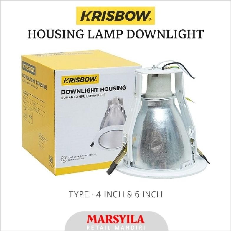 Lampu Downlight 4 Inch 6 Inch Housing Lampu Krisbow | Housing Downlight Plafon Krisbow