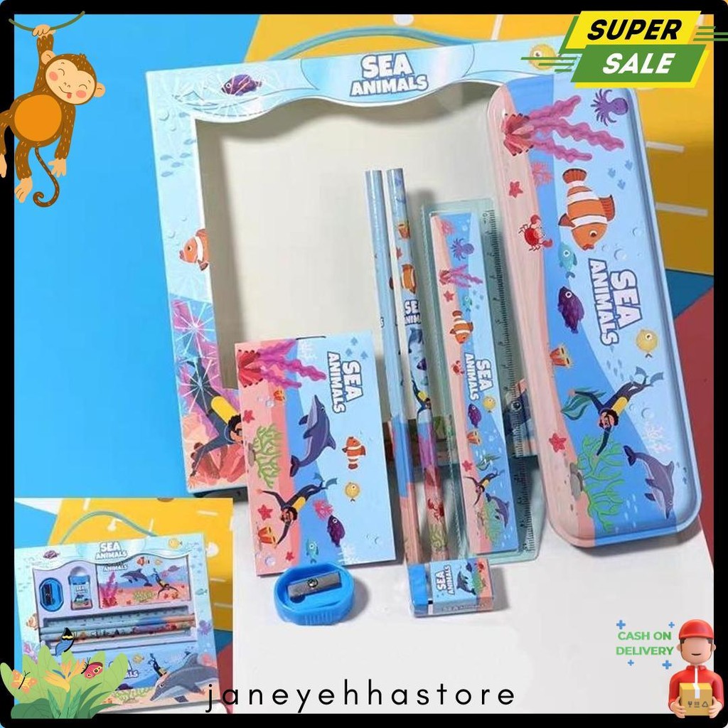 

Voova Set Kotak Pensil/ Set Box Hadiah Anak/ Set Stationery Alat Tulis Kotak Pensil Karakter Lucu Terlengkap Dan Termurah