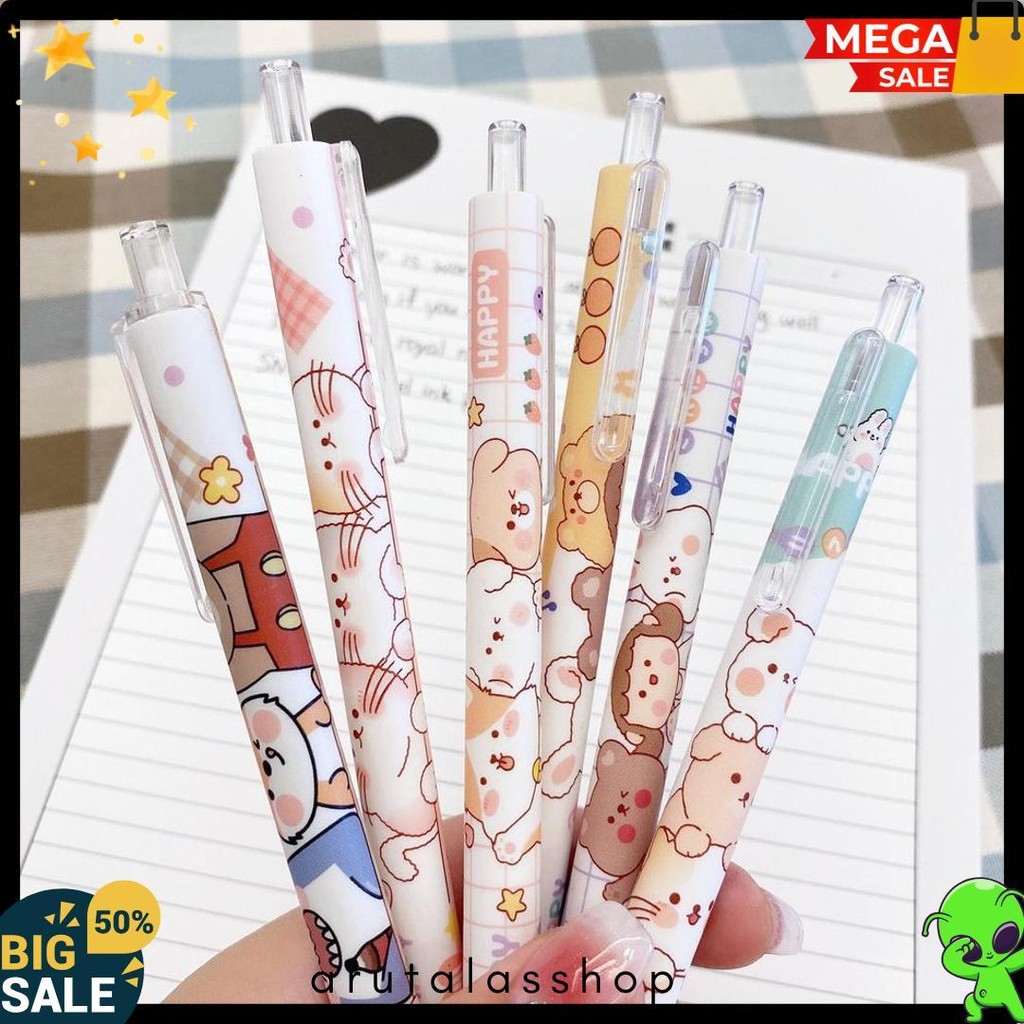 

Winzige 6Pcs Pulpen Gel Set 0.5Mm Pena Pen Pulpen Aesthetic Gel Pen Pulpen 1 Pack Mekanik Pulpen Tinta Hitam Alat Tulis Stationery Bulpen Bolpen Pink School Study Stuff Terlaris! Produk Ini Banyak Dicari