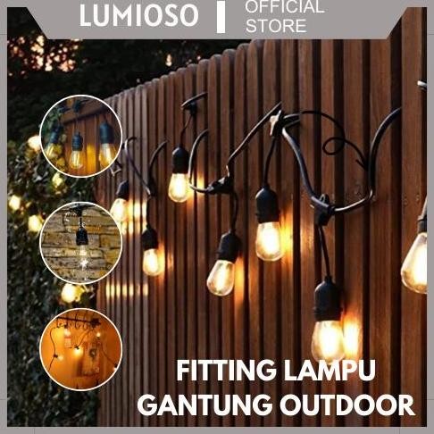 Fitting Lampu Gantung Outdoor / Lampu Gantung Dekorasi / Kabel Fitting Outdoor/ Lampu Hias Cafe