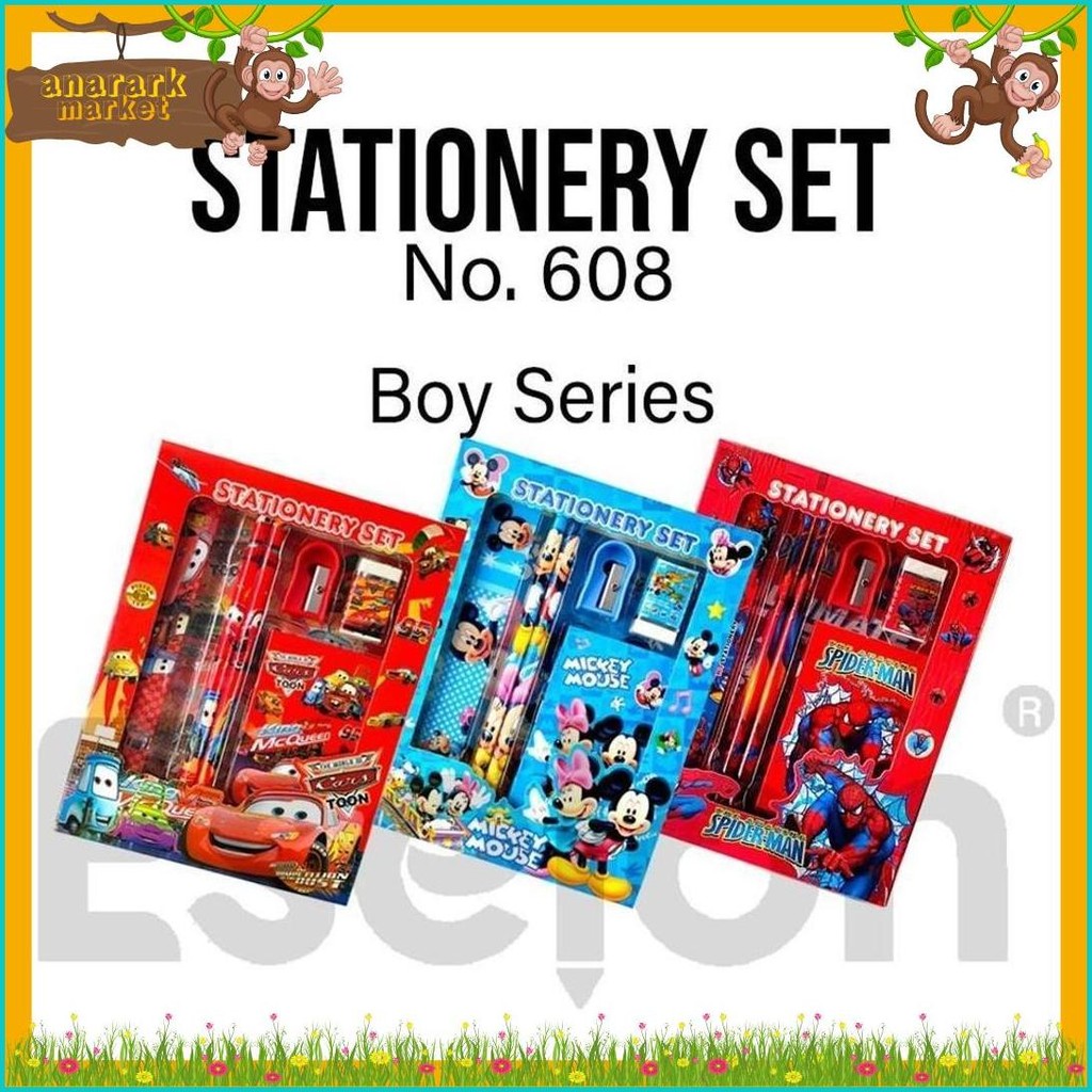 

[Es.Jkt] Paket Alat Tulis 6In1 Notes 608 / Alat Tulis Set Karakter / Stationery Set + Notes Flash Sale! Diskon Hingga 70%
