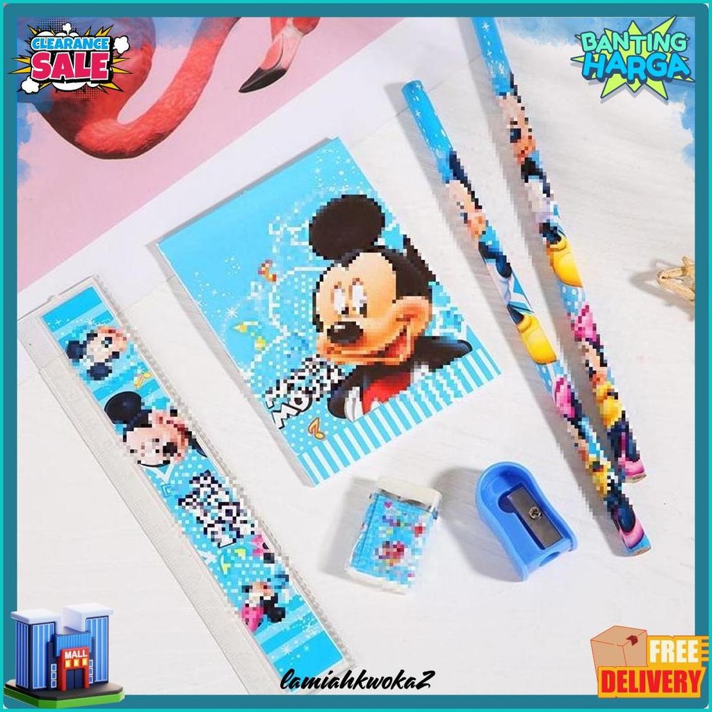 

Alat Tulis Set 6In1 Stationery Set Lucu Karakter 6 In 1 Set Perlengkapan Pensil Penggaris Buku Penghapus Sekolah Anak-Anak Tk Box Tali Sourvenir Ulang Tahun Murah Terlaris! Produk Ini Banyak Dicari