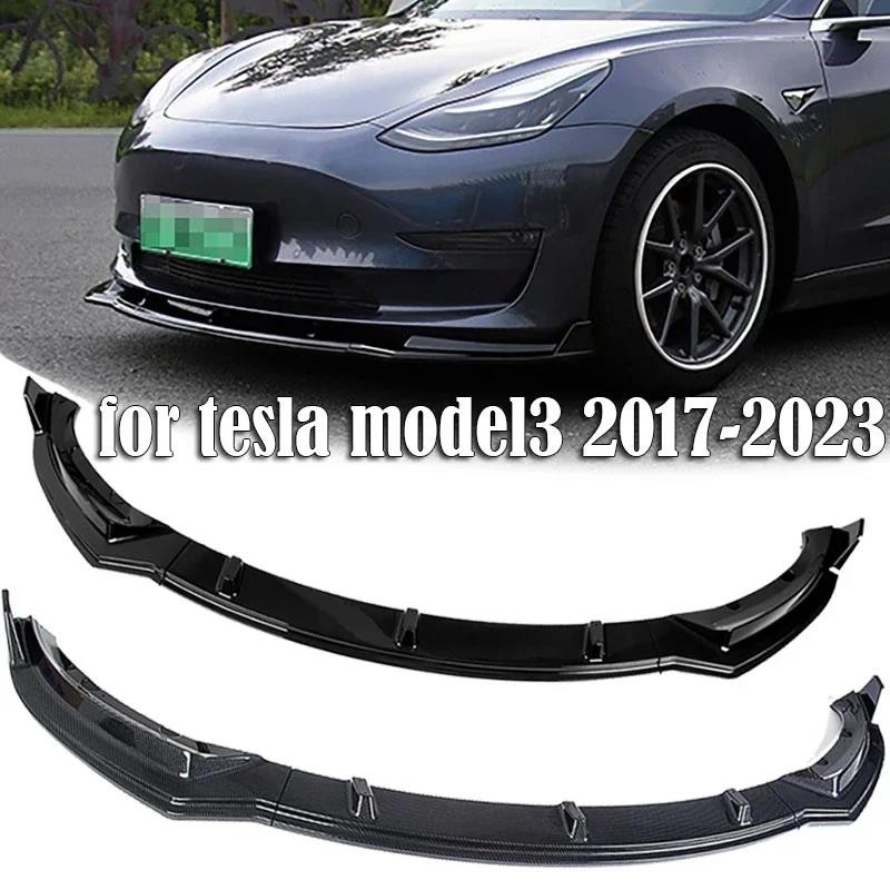 

Mobil Front Bumper Spoiler Lip Bumper Protection Guard Spoiler Diffuser untuk tesla model3 2017-2023